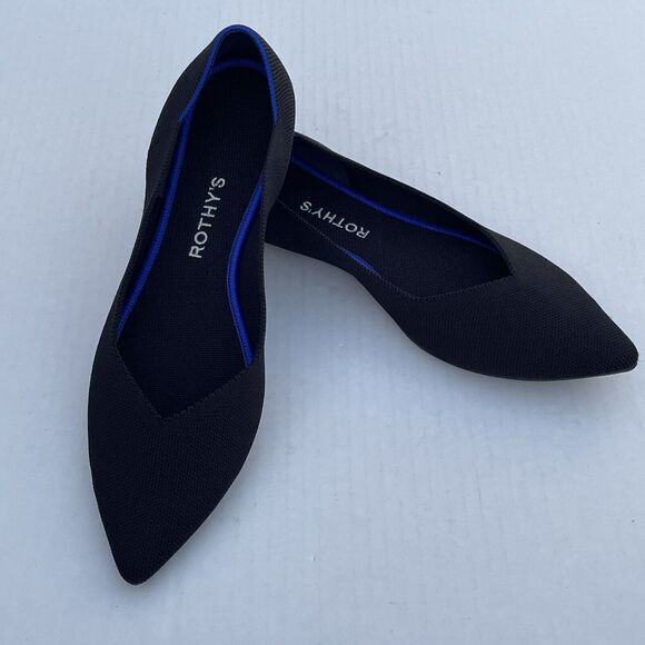 Rothy’s Shoes - Rothy's The Point Flats Black Women's Sz 11.5 Casual Slip On Comfort Knit Shoes